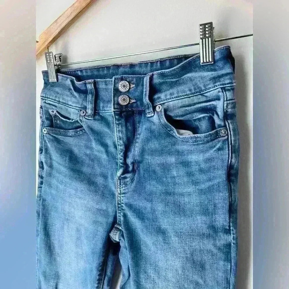 American Eagle Outfitters Womens Flare Western Country Jeans Short Stretch 0 - Picture 3 of 8